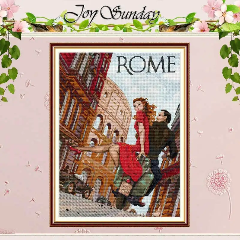 

Roman Holiday Patterns Counted Cross Stitch Set DIY 11CT 14CT 16CT Stamped DMC Cross-stitch Kit Embroidery Needlework Home Decor