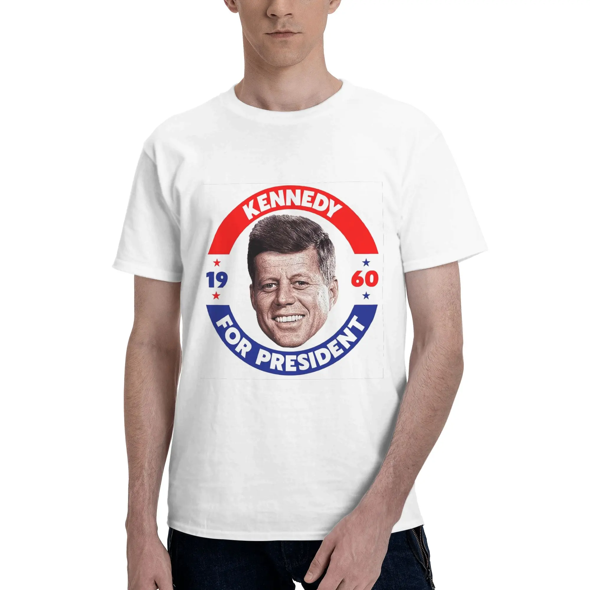 

John F Kennedy for President Vote in 1960 100% Cotton T-Shirt Men'sOversized T Shirts Men Crew Neck Short Sleeve S-6XL