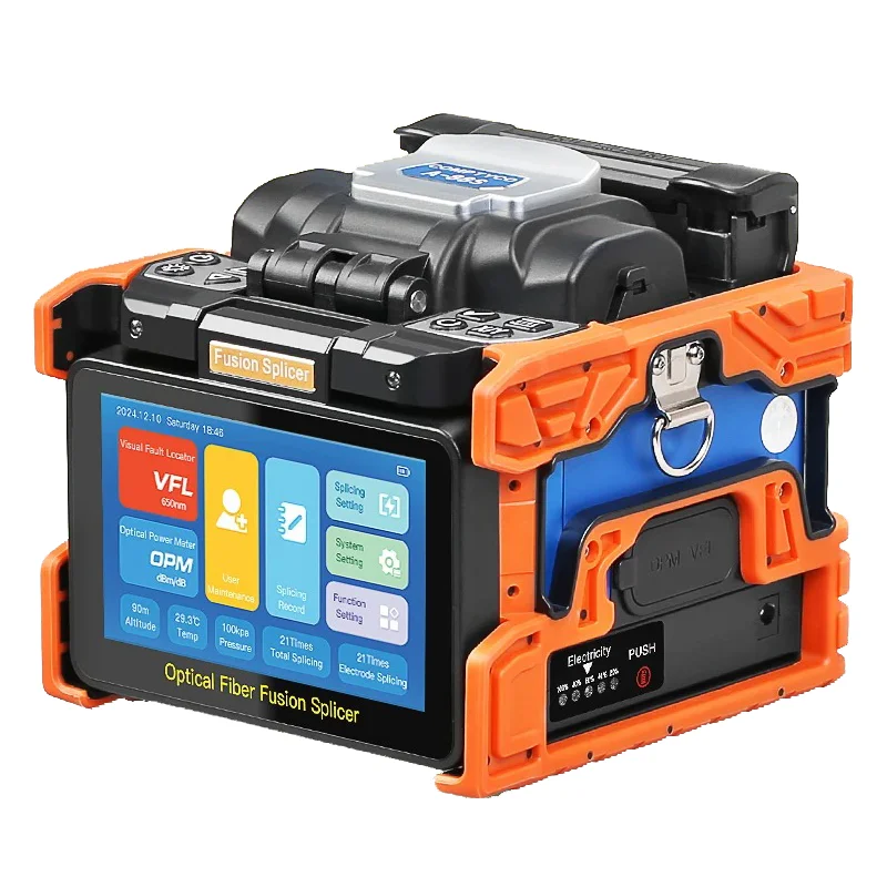 COMPTYCO A-88S Automatic 6 Motors Fiber Optic Fusion Splicer / 5-inch Touch screen / 10 languages / Built-in OPM VFL Function