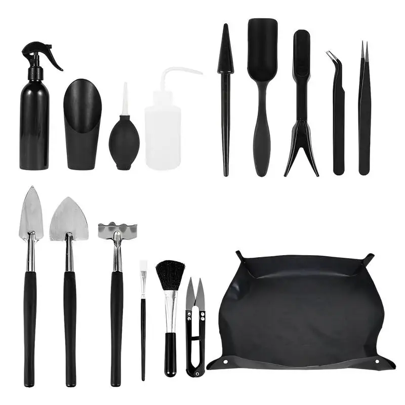 

Terrarium Tools 16pcs Indoor Plant Tools Succulent Tools Mini Garden Tool Set Transplanting Tools Set Succulent Care Kit