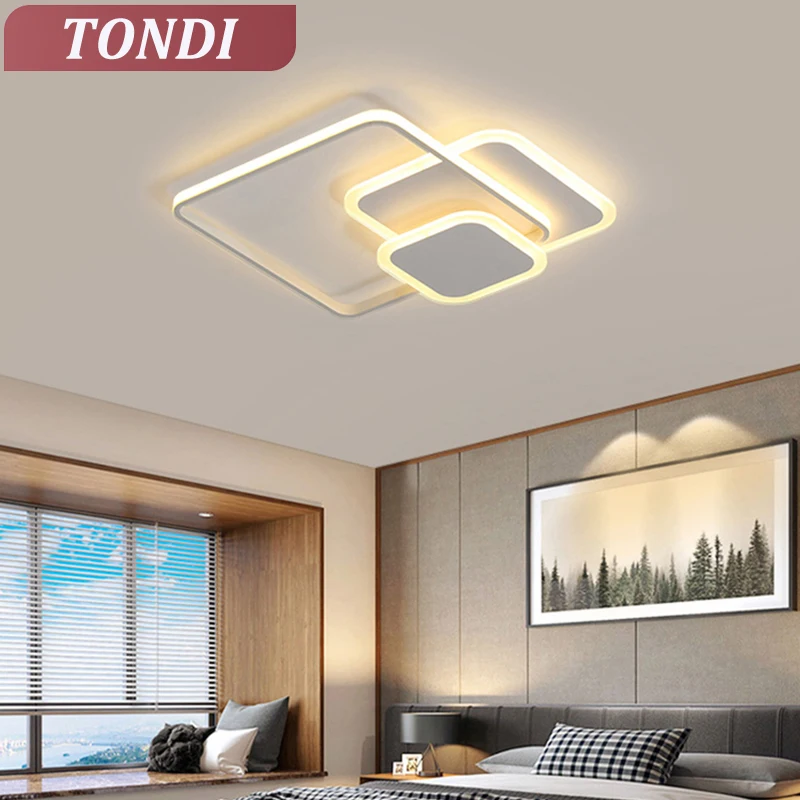 Modern LED Ceiling Light For Bedroom Dining Room Study Kitchen Ceiling Chandelier White Black Room Decoration Home Lighting