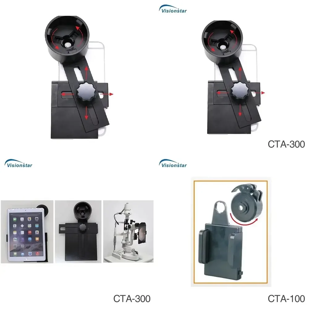 Hot Sale CTA-300 Ophthalmic Components Adjustable Aluminum Eyepiece Slit Lamp Adapter for Phone