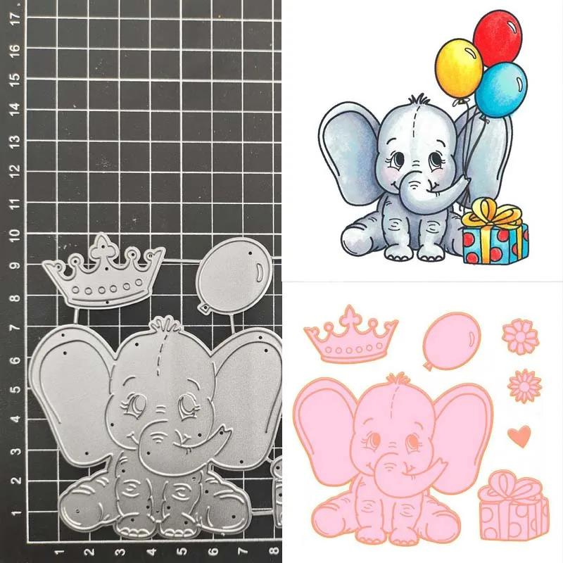 

Elephant Animal Metal Cutting Dies Stencil Scrapbook Diy Album Stamp Paper Card Embossing Decor Craft Knife Mould