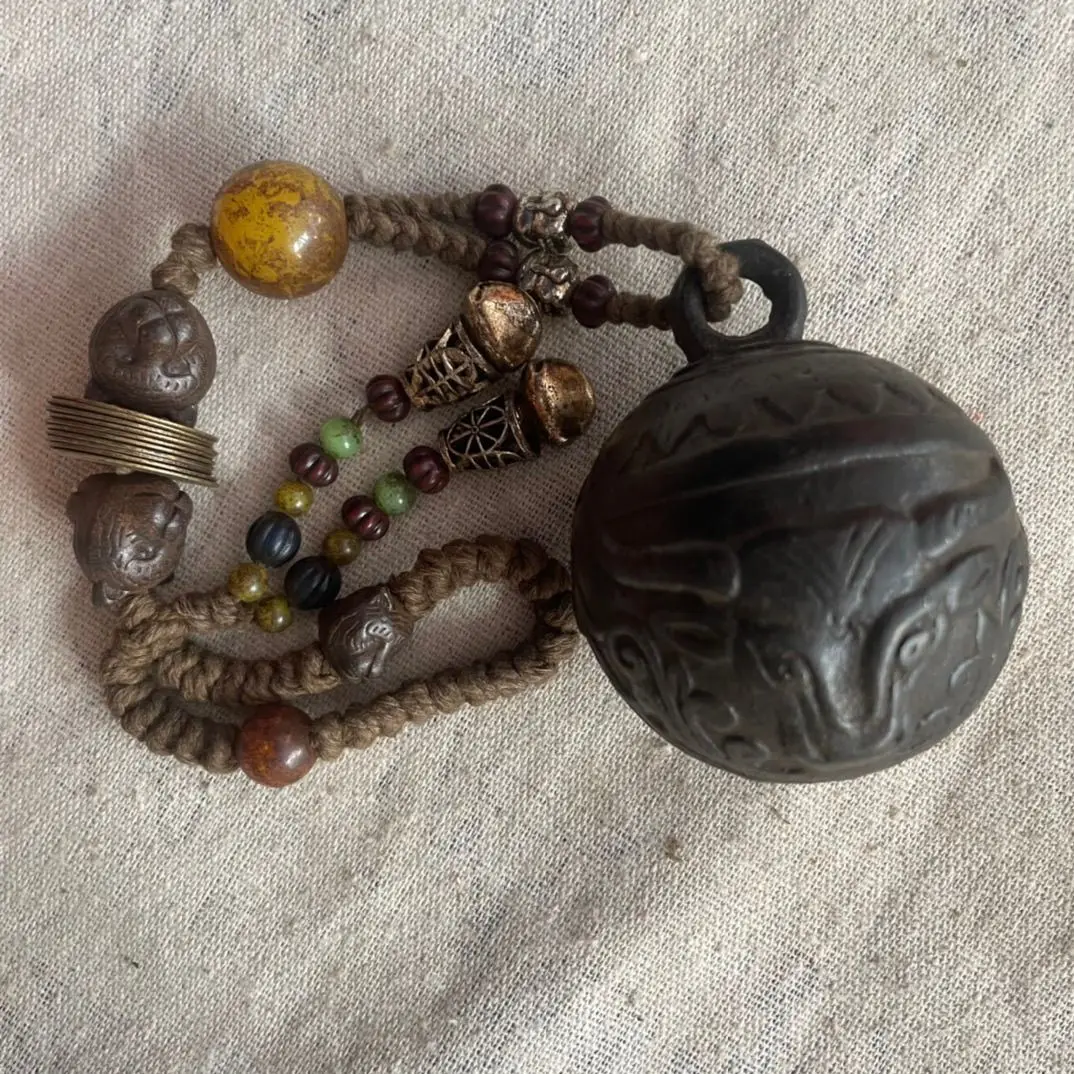 Antique Tibetan antique bull head bells are righteous,