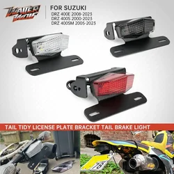 DRZ400SM DRZ400E License Plate Holder LED Brake Light Integrated Turn Signal For SUZUKI DRZ 400E 400S 400SM Motorcycle Fender