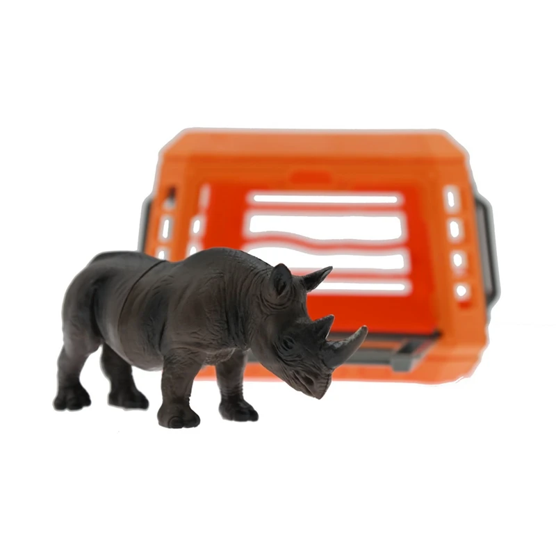 Simulation Animal Cage Rhino Decoration Accessories For WPL D12 C14 C24 C34 B24 B36 MN D90 MN99S RC Car Upgrade Parts