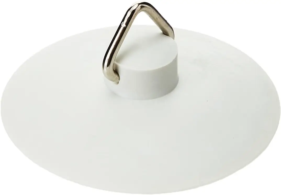 BH01908 Parking Self-Seating Universal Basin or Bath Plug, 57mm (2.1/4 inch) Diameter-White