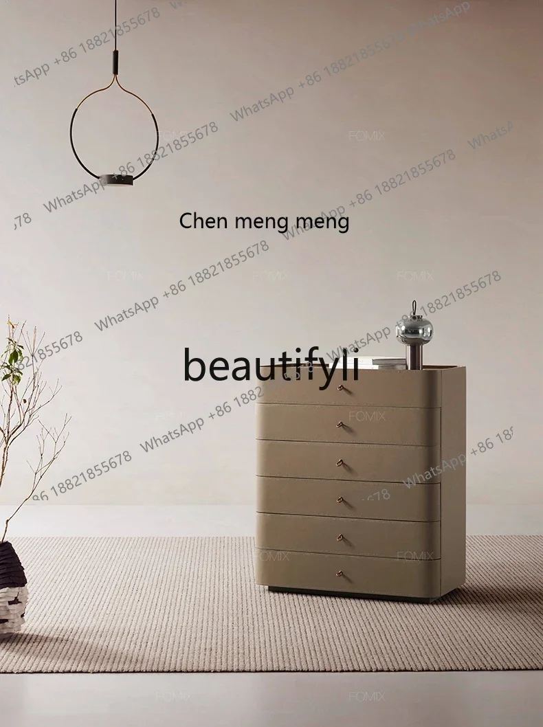 ss8350 New Modern luxury walnut drawer storage cabinet s8350