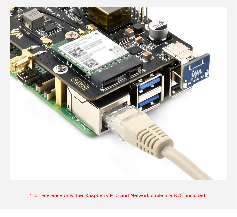 raspberry-pi-5用poe機能付きpcie-to-m2-e-keyアダプター、ngff（m2-e-key）ワイヤレスnic対応