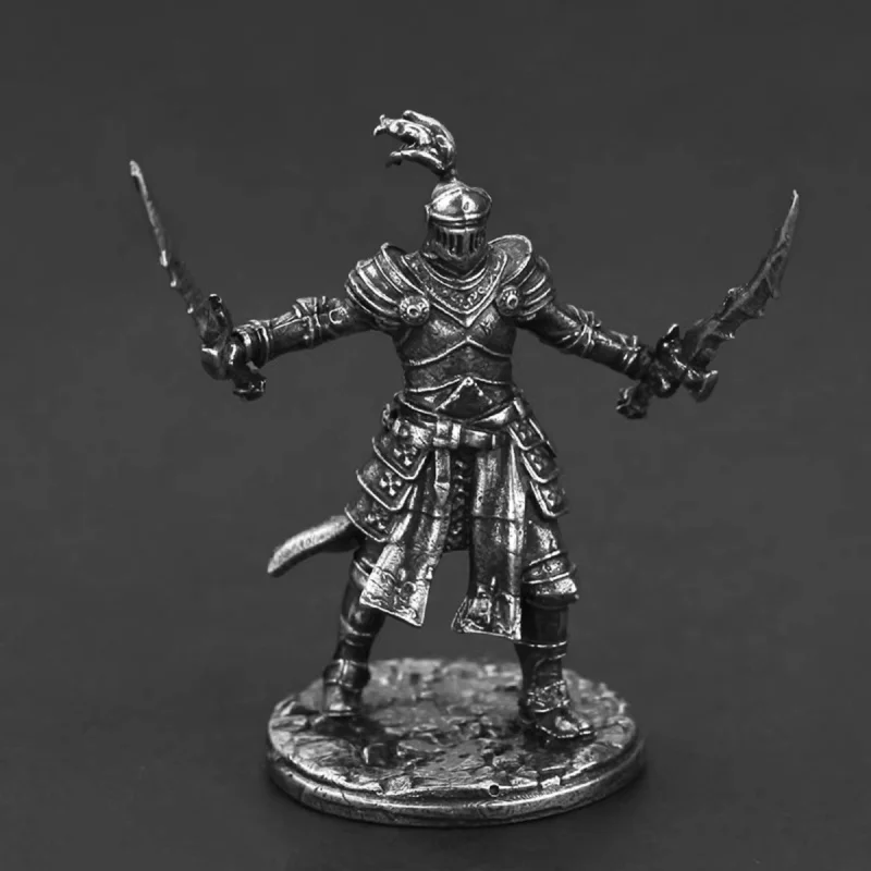 Handcrafted Copper King Arthur Warrior Miniature Medieval Knight Figure Tabletop Game Chess Piece Car Ornament Collectible Gift view 5