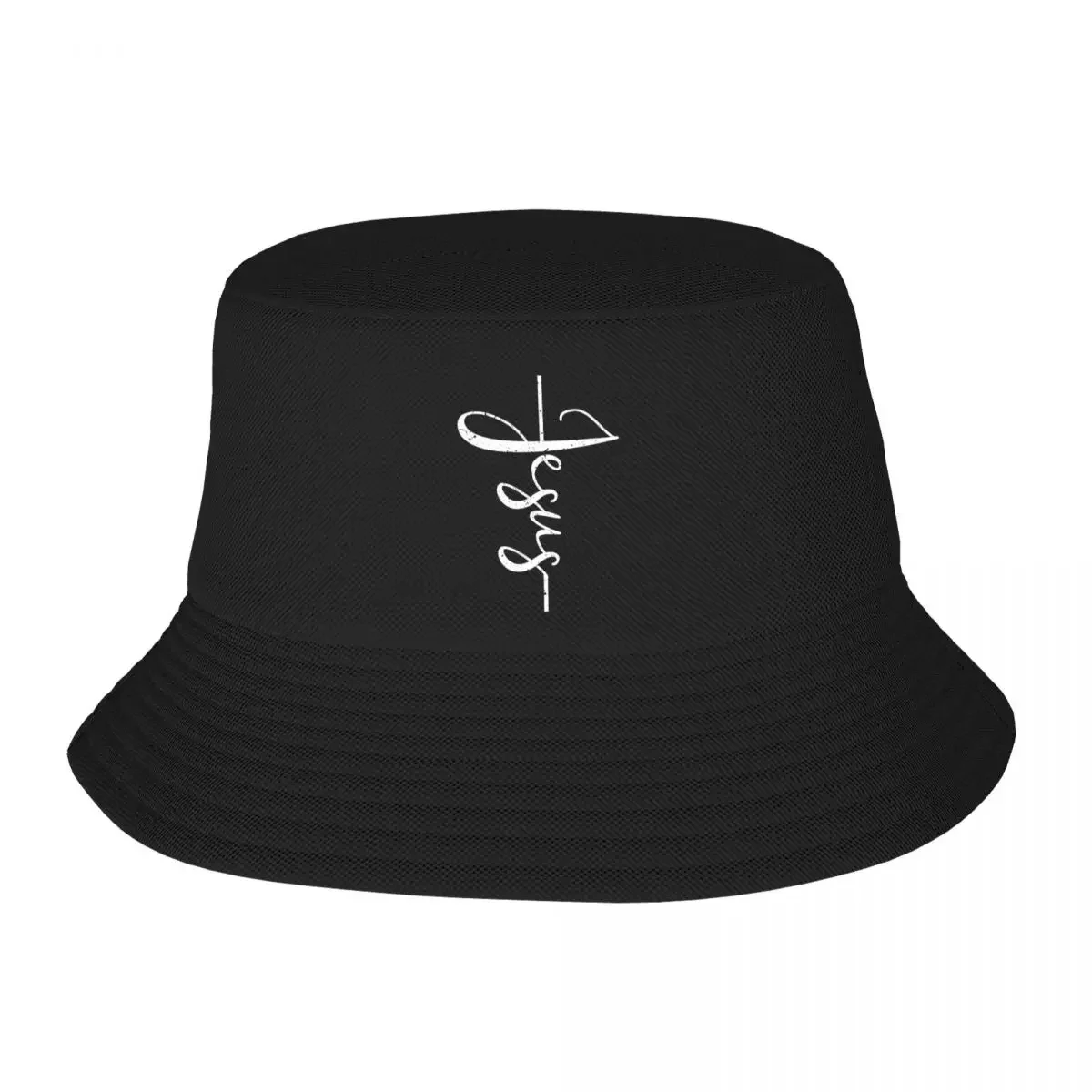 Custom  Christ On The Cross God Beach Bucket Hat Women Men Unisex Christian Summer Fisherman's Hat