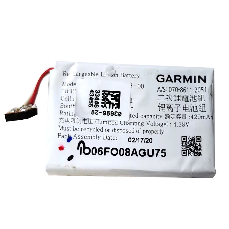 

361-00126-00 Battery Replacement For Garmin Fenix 6X , Fenix 6X Pro Smart Battery