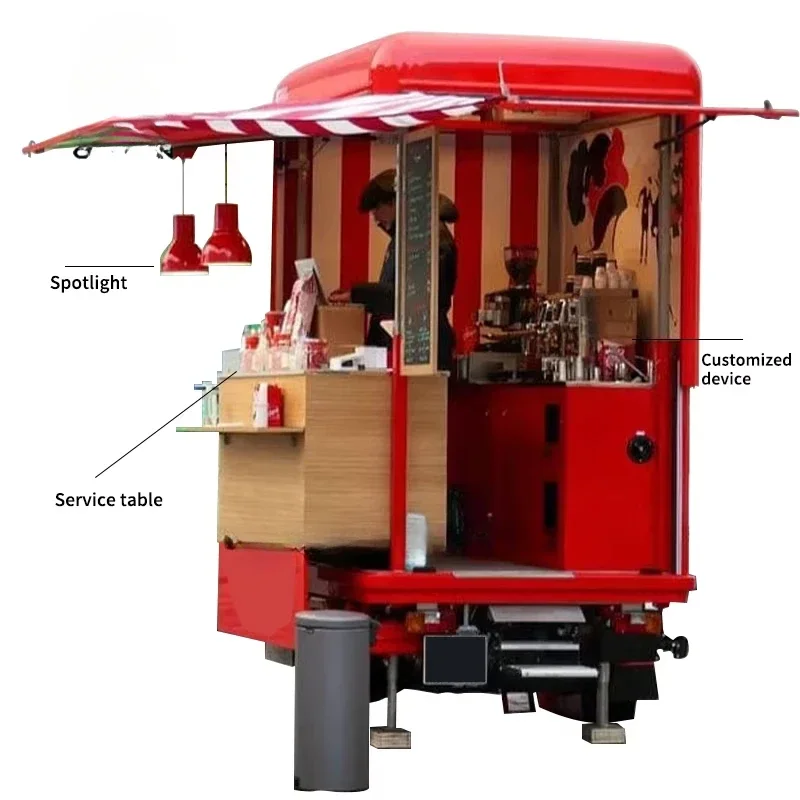 Electric food cart, fast food truck, dining cart, mobile beer bar, ice cream cart, tricycle, dining cart with kitchen