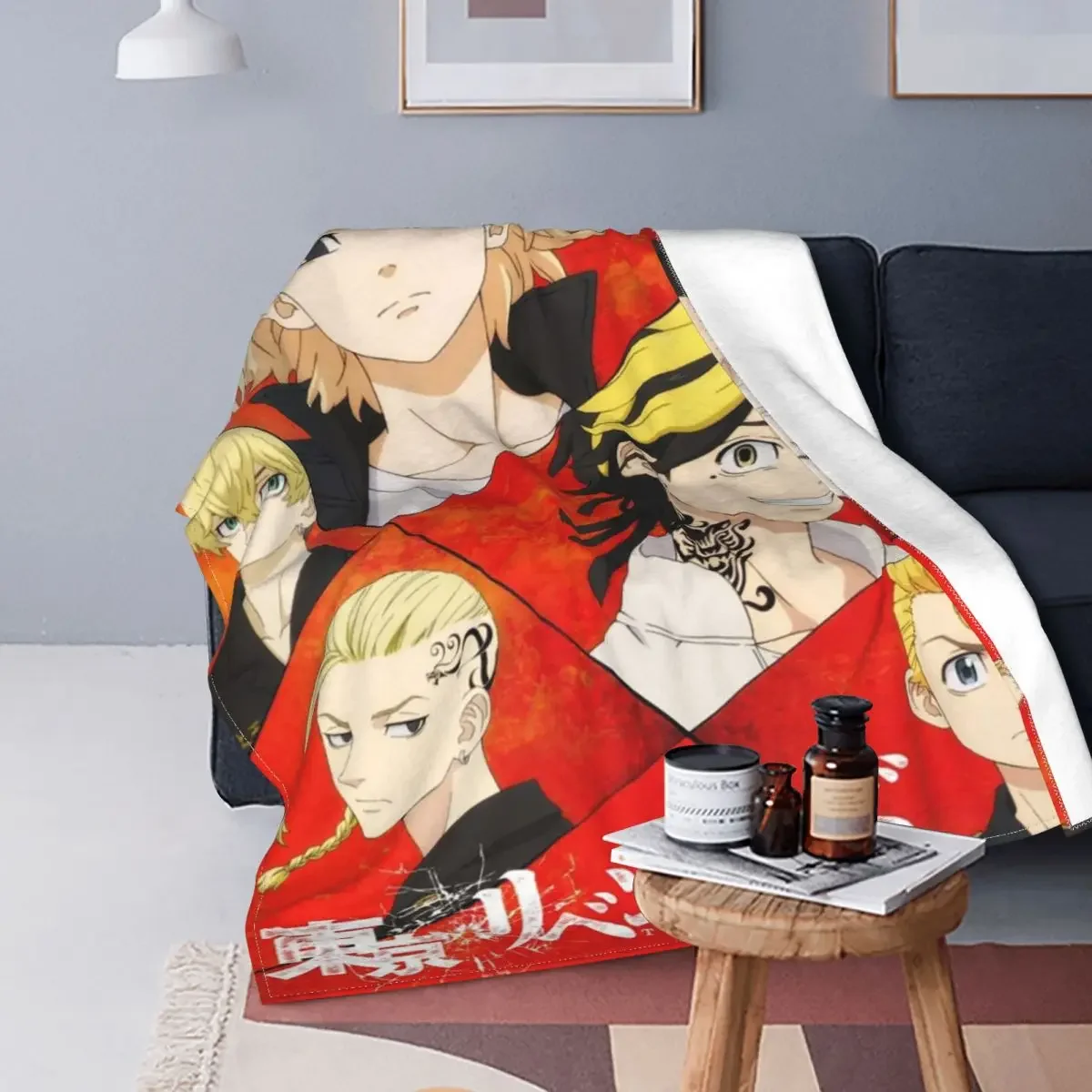 

Popular Tokyo Baby Blankets Revengers Sofa Cover Flannel All SeasonSoft Throw Blanket for Bed Bedroom Plush Thin Quilt