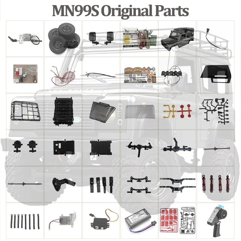 MN99 MN99S Model D90 D91 1/12 RC Car Window Mesh Upgrade Spare Parts Metal OP Simulated Decorations Accessaries Diy Tire