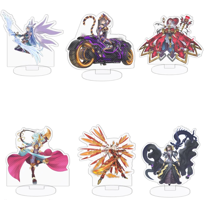 Anime jogo fãs presente ornamentos de mesa yugioh acrílico sinal de pé mágico escuro menina labrado ki-sikil ornamento decoração brinquedo
