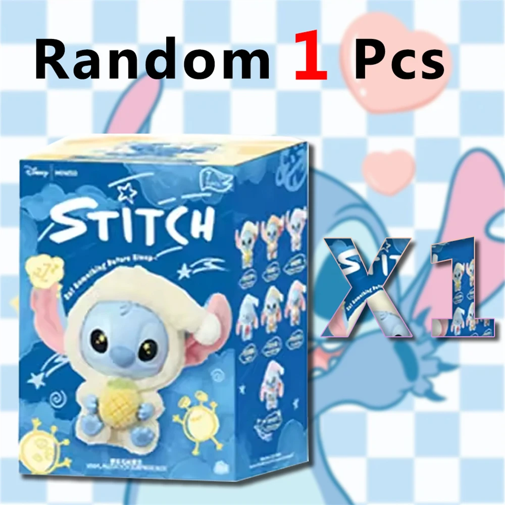 Disney Cartoon Stitch Ange Dolls Anime Blind Box Toys Lilo & Stitch Eat Something Before Sleep Series Toy Children Birthday Gift view 3