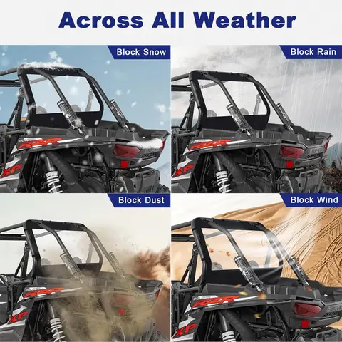 पोलारिस RZR XP 1000 टर्बो वाटरप्रूफ डस्टप्रूफ रेनप्रूफ रियर विंडो के लिए RZR सॉफ्ट रियर विंडशील्ड बैक डस्ट पैनल 8 best sales पोलारिस 1000 - №6