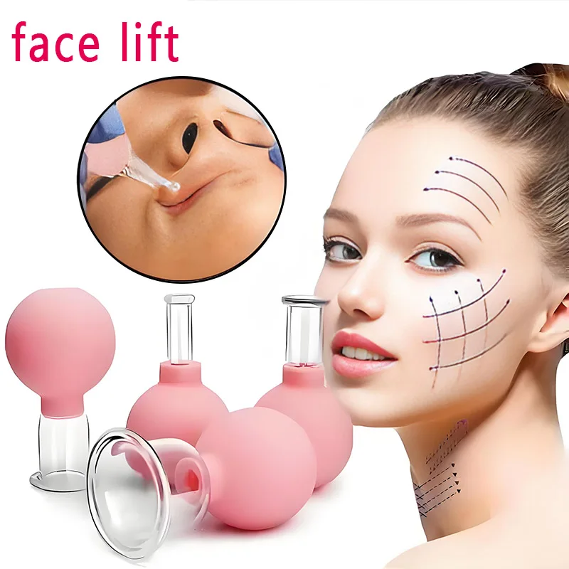 

Silicone Cupping Massage Cup Anti-aging Beauty Tool Facial Skin Lifting Cupping face Anti Cellulite Body Slimming jar HFGJ006