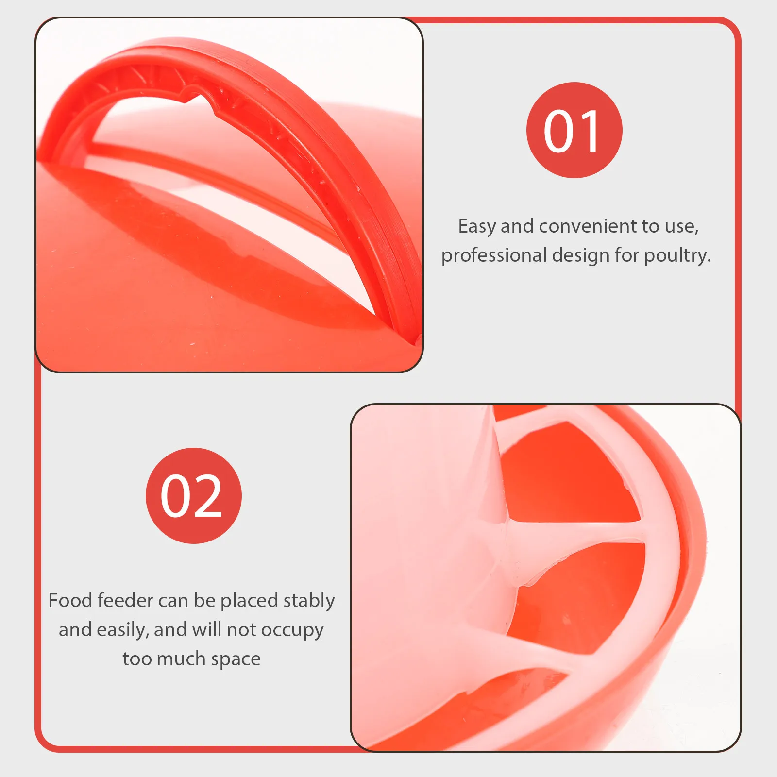 

4Pcs Chicken Feeder Kit Poultry Feeding Containers Portable and Stable Design Ideal for Chicken Pigeon Duck Feeding Supplies