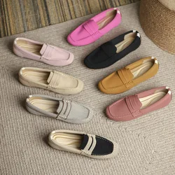 2024 nuove ballerine lavorate a maglia tessute scarpe Casual con fondo morbido da donna scarpe singole antiscivolo leggere versatili slip on Lofers