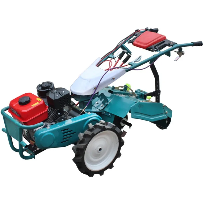 

Multi functional four-wheel drive rear turning micro tiller self-propelled weeding and trenching pasture management tiller