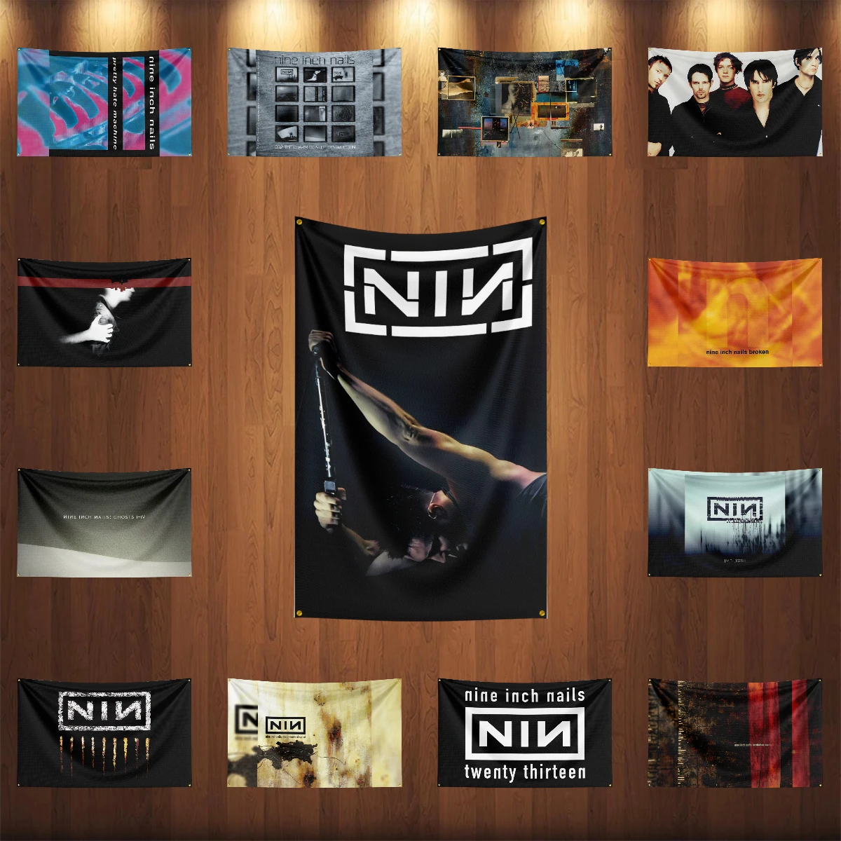

3x5 Ft NIN n-Nine-Inch-Nails Heavy Rock Band Flag Polyester Digital Printing Banner for Bedroom Wall Art Out Door Tapestry