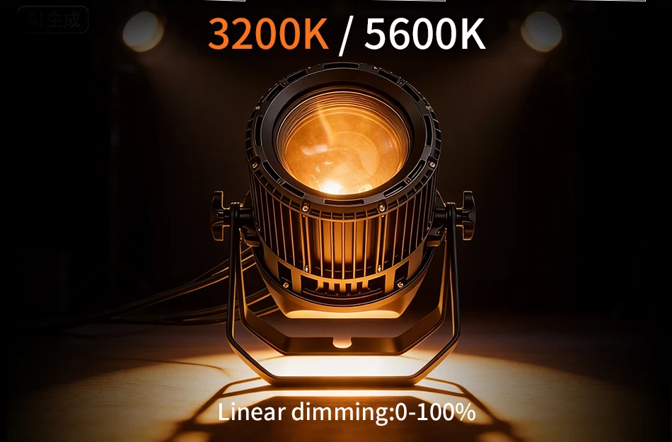 aicpose 200W Wasserdichtes Zoom-COB-Licht Kaltweiß Warmweiß Stroboskop Bühneneffekt DMX Publikumsstrahler Event-Bühnenlicht – Detail 3