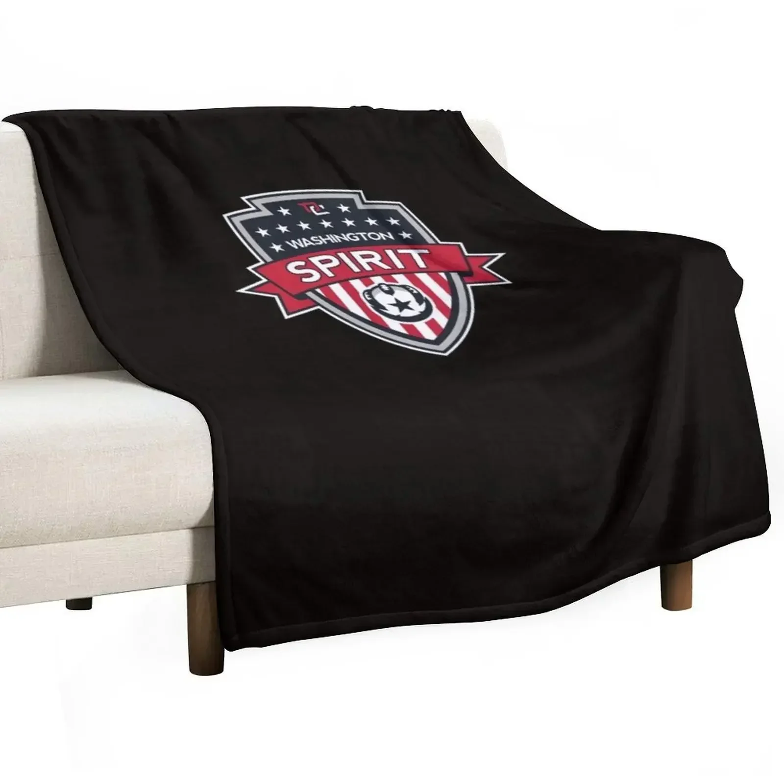 Washington Spirit Icon Classic T-Shirt Throw Blanket Beach Thins Moving Plush Blankets