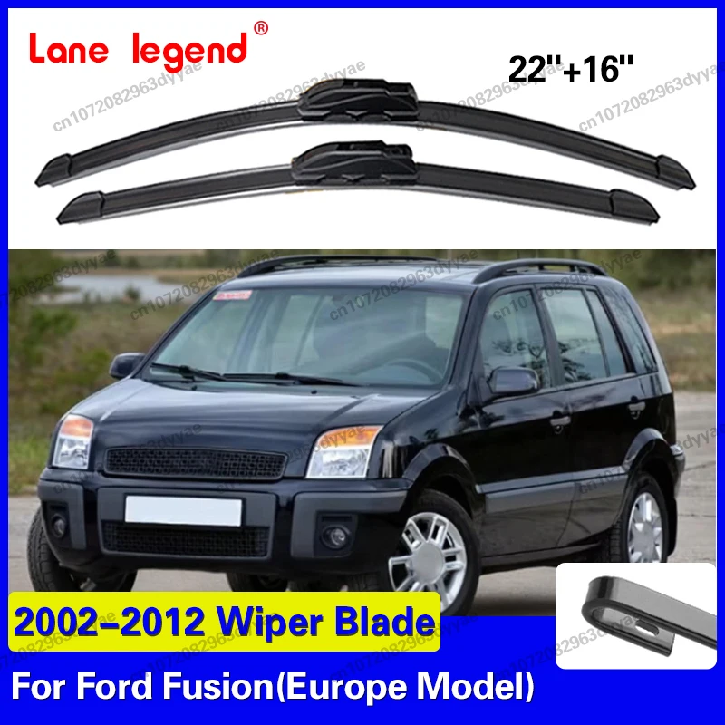 

Front Wiper Blades Windshield Brushes Cutter Accessories 22" + 16" For Ford Fusion Europe Model 2002 - 2012