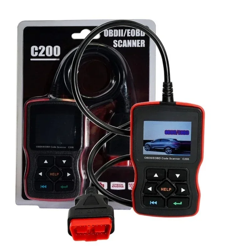 C200 obd2 scanner multilingual car fault diagnosis instrument fault light light clear