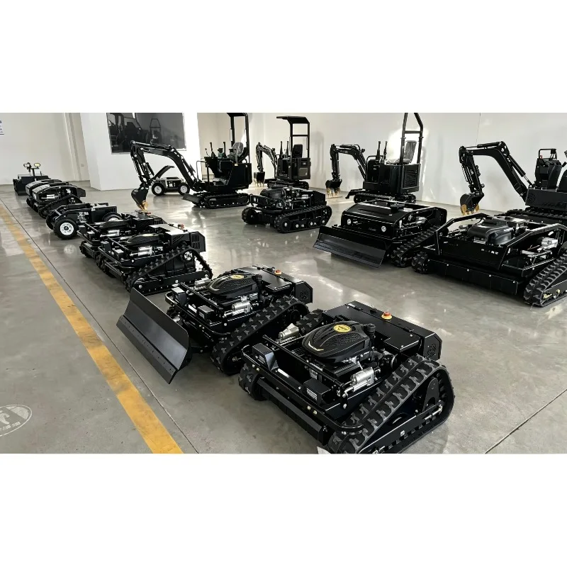 Quiet Lawn Mower for Garden Big Power Diesel Grass Cutter Cutting Width 80cm 100cm 120cm Remote Control Crawler Lawn Mower