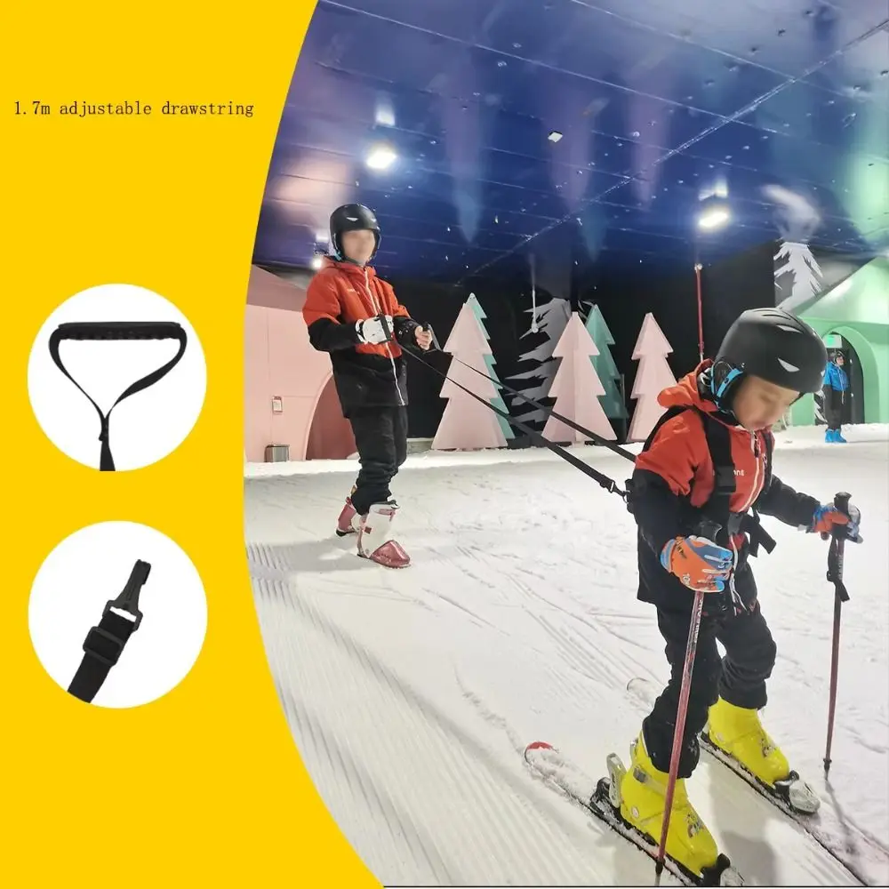 Adjustable Ski Harness for Kids Shoulder Harness Safety Leash Snowboard Training Belt Nylon Speed Control