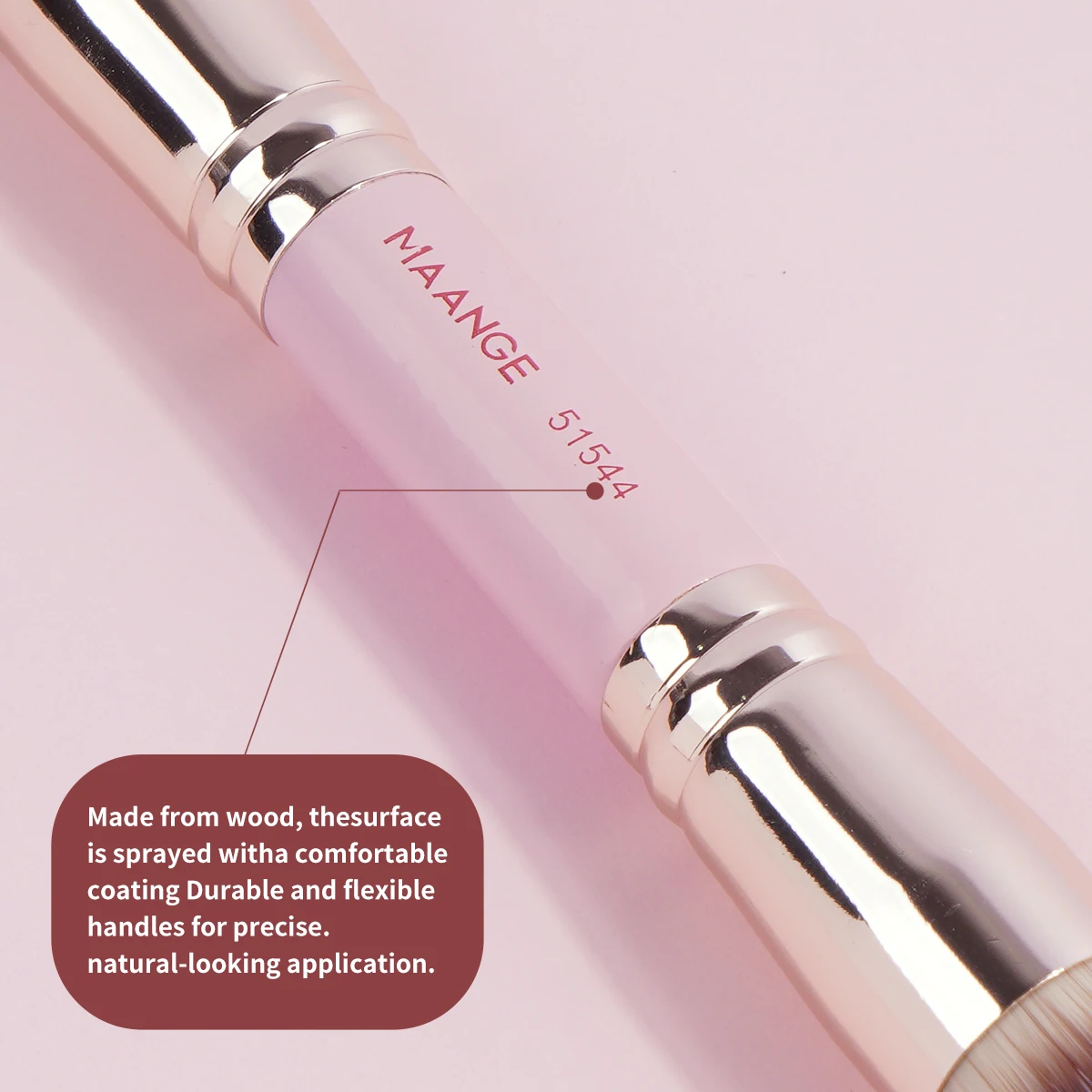 MAANGE 3PCS Double Ended Makeup Brush Foundation Concealer Brush for Blending Liquid Powder Soft Fluffy Bristles Beauty Tools