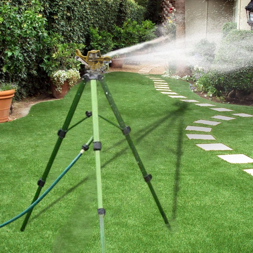 Dynamic Watering Tool Aluminum Alloy Sprinkler Height 50 105 Cm 360 Degree Coverage Sprinkler High-impact Sprinkler Head
