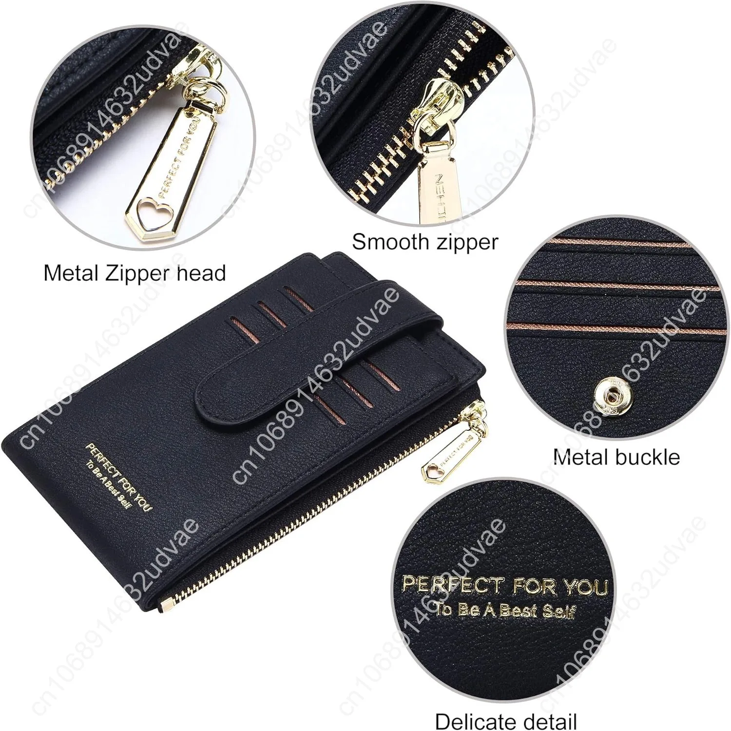 Badiya Tarjetero para Mujer RFlD Carteras Delgadas Plegable Multi Tarjetero Monedero