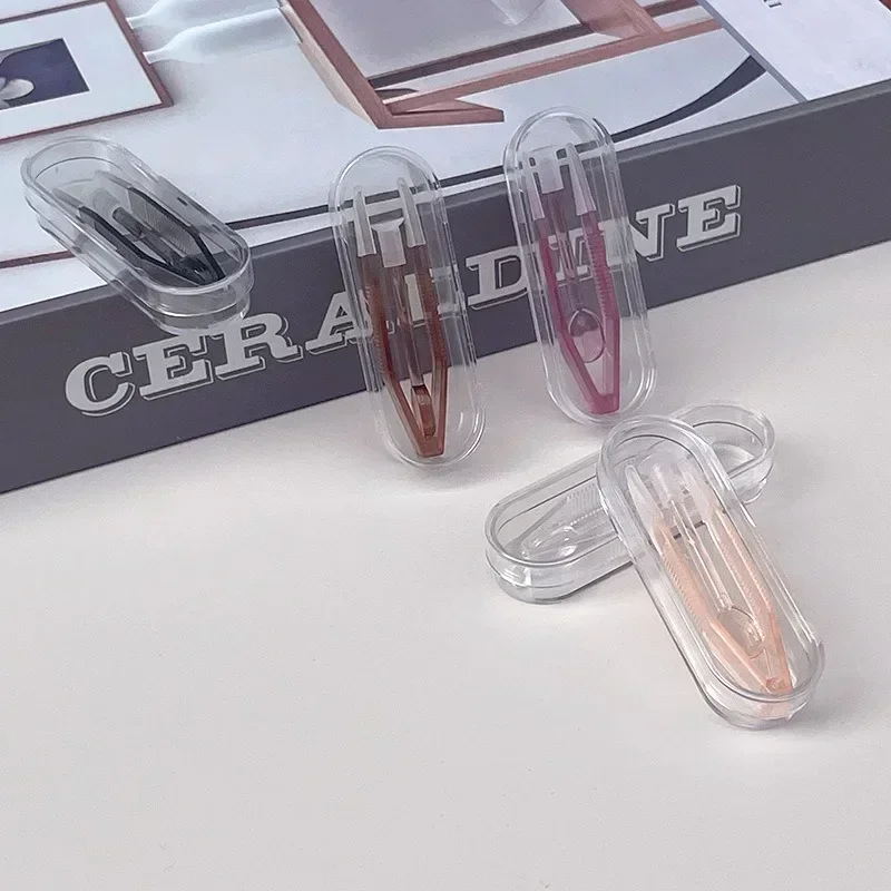 ملاقط العدسات اللاصقة أدوات ارتداء شفافة كبيرة طويلة المشبك قضيب مجموعة عدسات لاصقة صندوق حاوية مجموعات السفر ملحقات النظارات