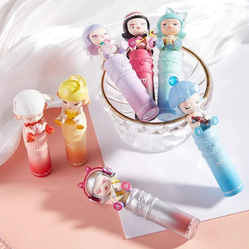 MYY レジャーホリデーシリーズリップグロスかわいい漫画口紅リップ釉薬ナチュラル長期的な保湿女性のメイクアップ素敵なギフト