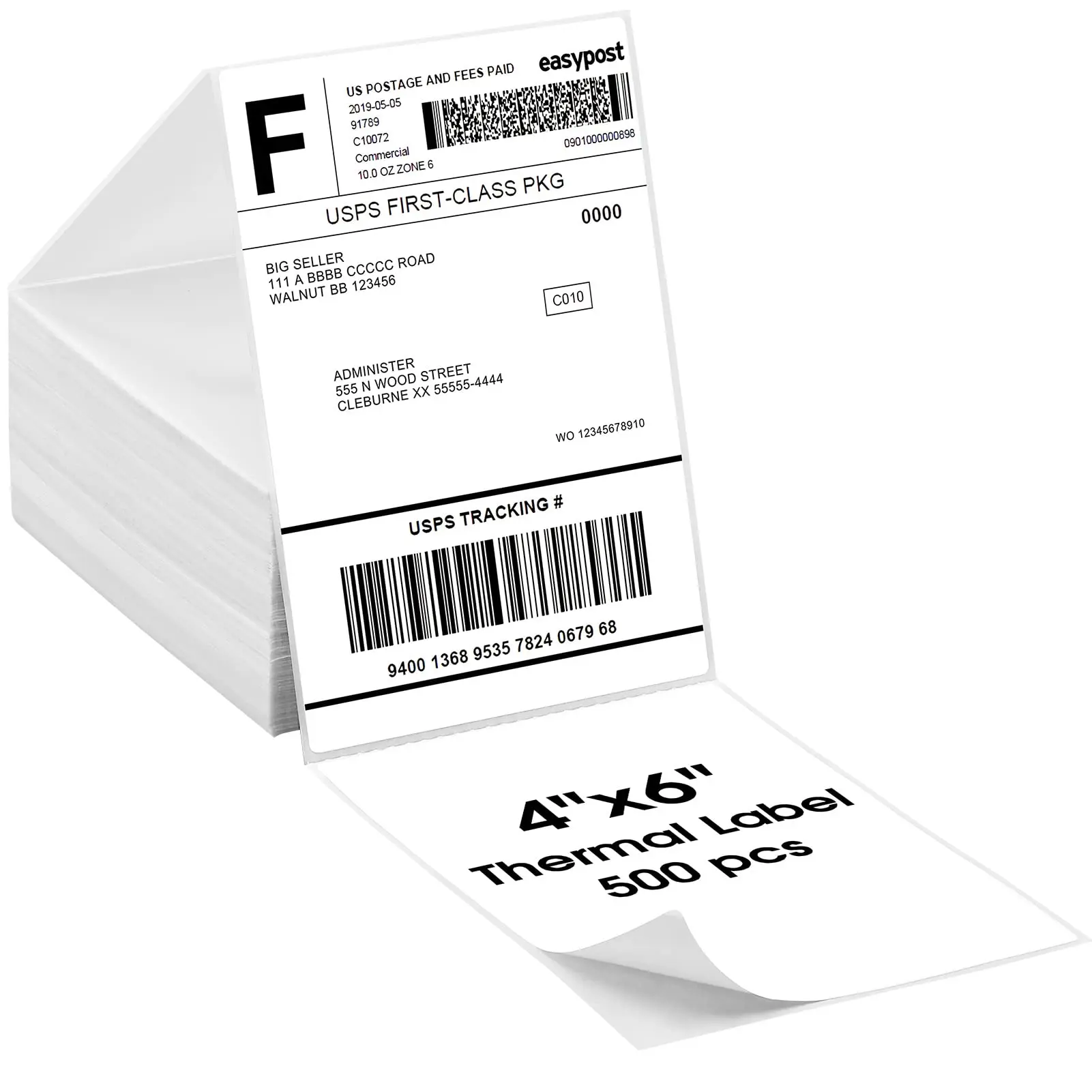 4x6Inch Verzendlabels Voor Thermische Verzendlabelprinter 100/500PCS 100x150mm Thermisch Labelpapier Voor Business Express Vrachtbrief - afbeelding 2