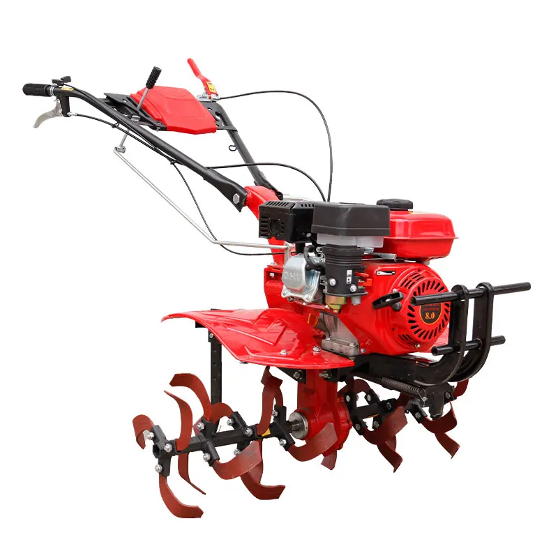 Multifunctional micro tiller small four wheel drive  plow machine cultivator