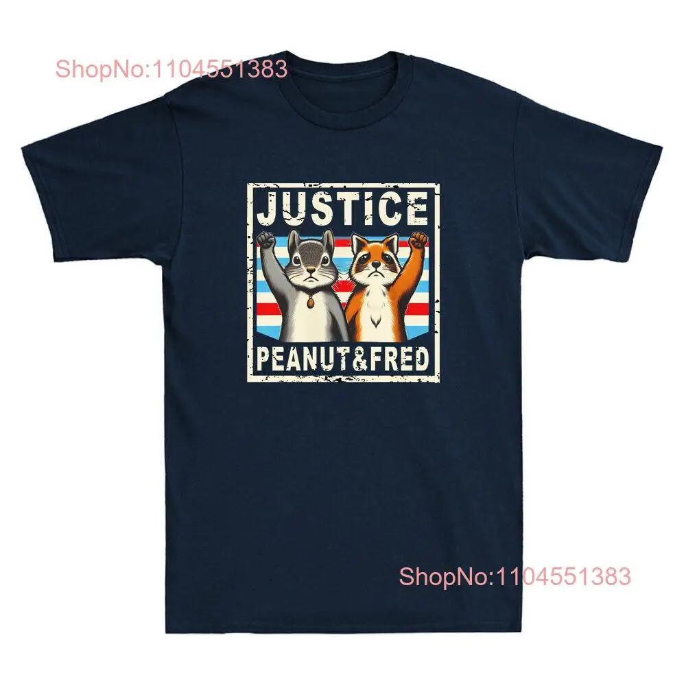 

Justice For Peanut And Fred Funny Squirrel With Racoon Meme Retro Men's T-Shirt