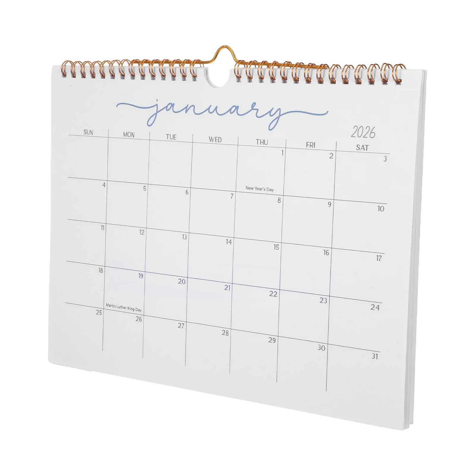 

2026 Wall Calendar Spiral Bound Hanging 12 Months Planner Blank Daily Schedule Family Reusable Wall Calendar