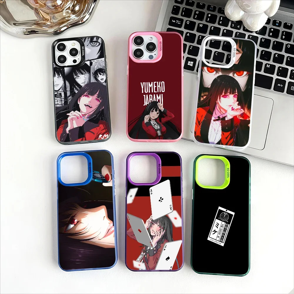 เคสโทรศัพท์อนิเมะคาเคโกรุย Jabami Yumeko สำหรับ Apple 11 12 13 14 15 16Pro Max Plus ป้องกันการกระแทก พร้อมชุบเคลือบ