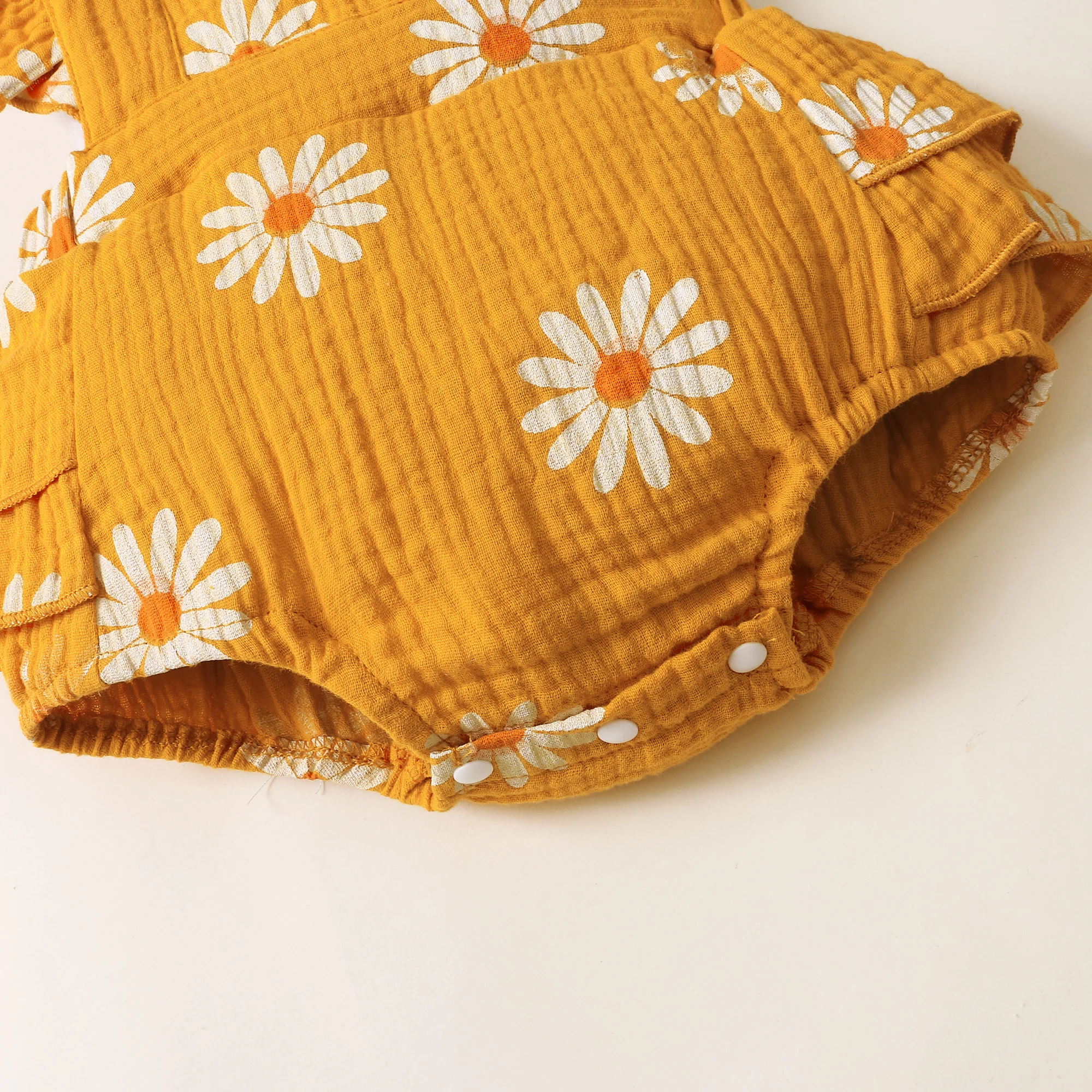 Sommer Neugeborenen 0-18Month Baby Mädchen Strampler Sonnenblumen Druck Ärmellose Nette Kinder Onepiece Overall – Detail 17