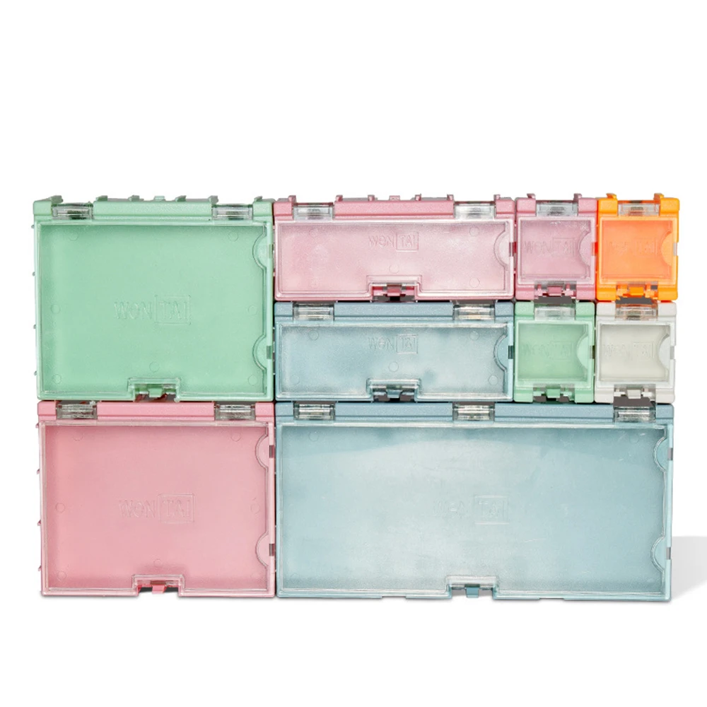Small Objects/SMD Electronic Component Storage Box,Small Screw Accessory Tool Classification Sample Box Can Spliced Disassembled