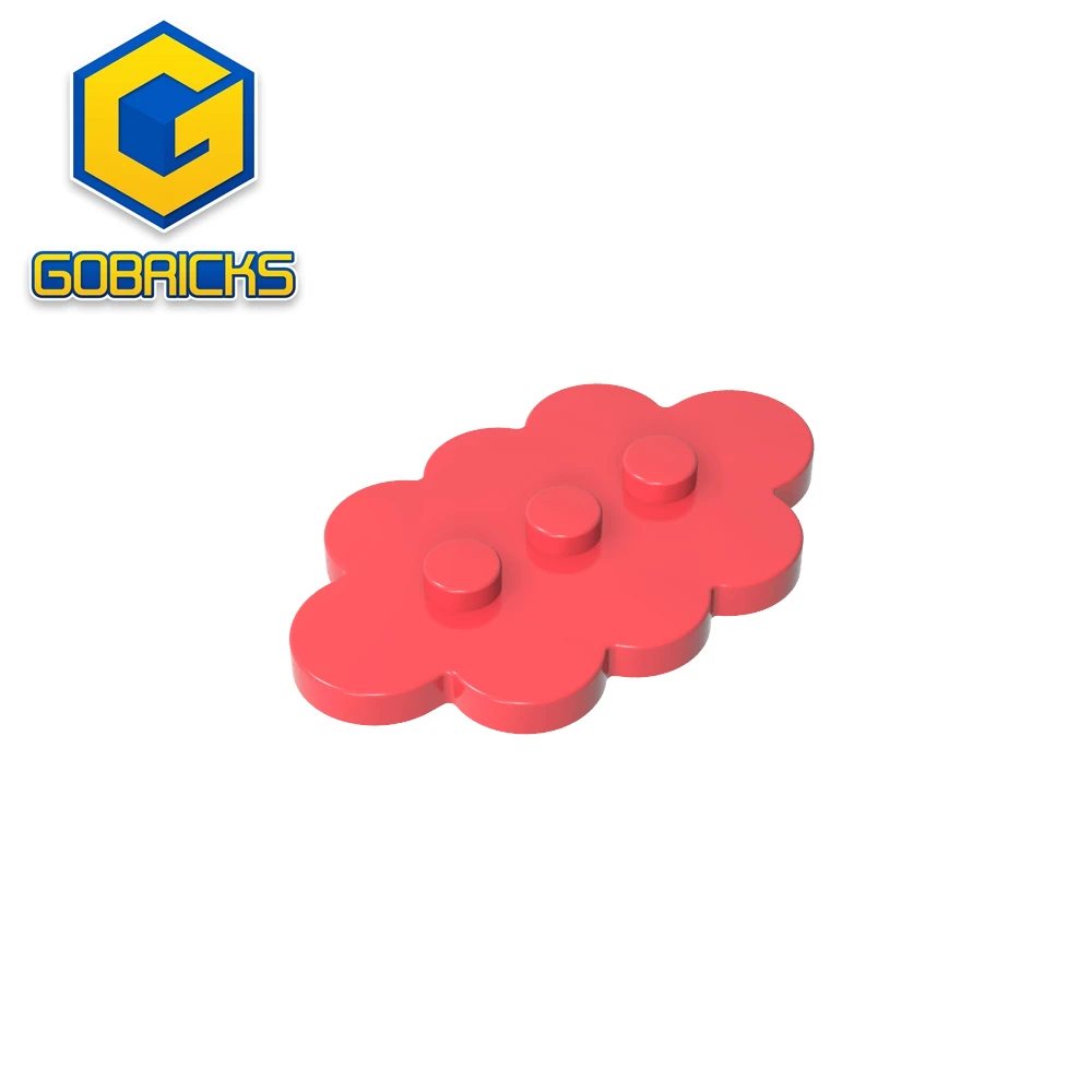 Gobrick GDS-2138 Plate Special 3x5 облако с 3 центральными шпильками, совместимыми с конструкторами lego 35470