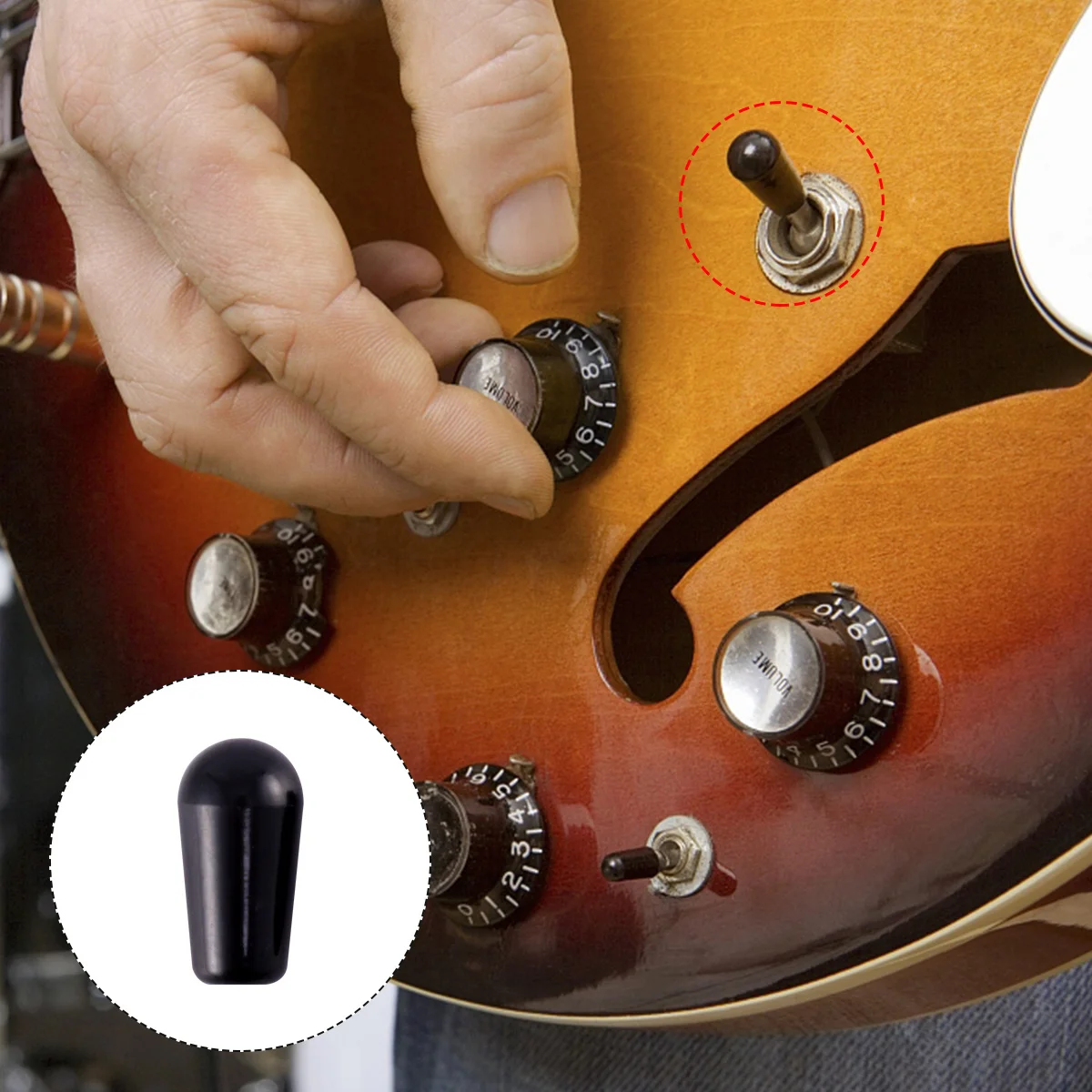 

5 pcs Guitar Knob Caps Plastic Waterproof Oil Resistant Rocker Toggle Switch Cover For Auto Home Appliance Industrial Control