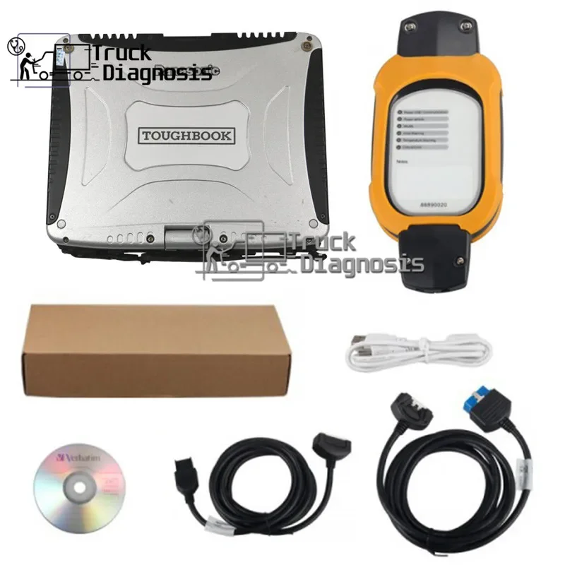 VCADS 88890180 diagnostic scanner 88890020 truck diagnostic tool with toughbook CF19 Laptop 2.7 PTT in development model