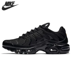 Nike-Zapatillas deportivas Air Max Plus TN para hombre y mujer, calzado para correr, Triple, color negro