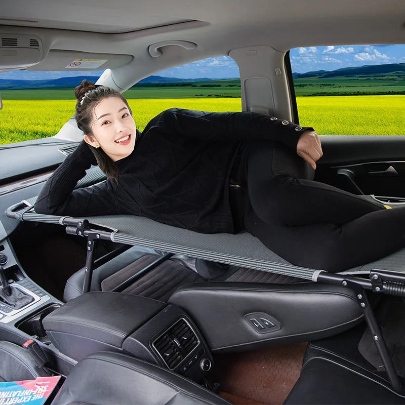 Car Folding Bed Multi-Function Car Rear Seat Single Folding Travel Bed Portable Camping Bed Pad Automotive Interior Accessories - Image 2